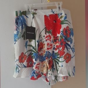 High waist floral short
